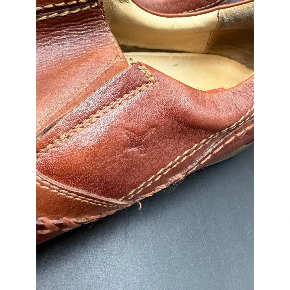 Pikolinos Jerez Mens Tan Brown Leather Slip On Loafers Whipstitch Shoes Size 46